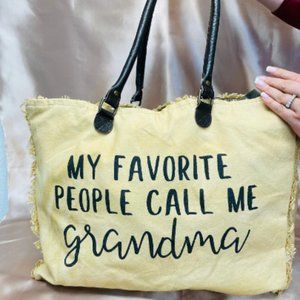 Handcrafted with recycled canvas tote